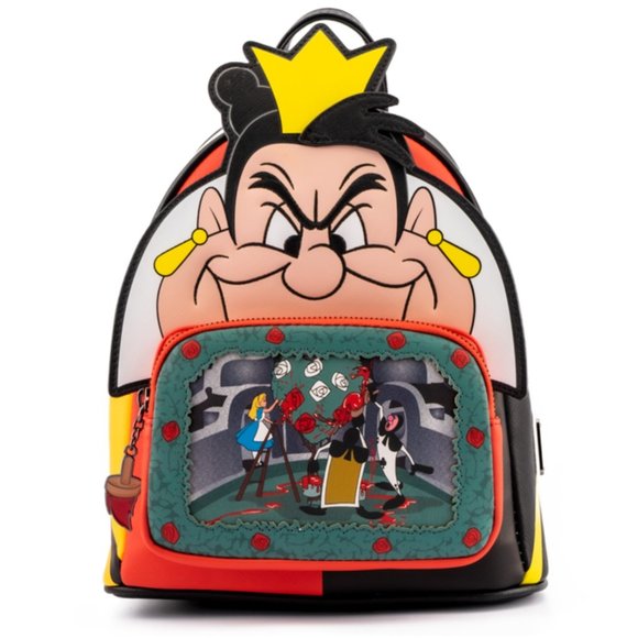Loungefly Disney Queen of Hearts Villain Scene Mini Backpack & Zip Around Wallet - Picture 2 of 16